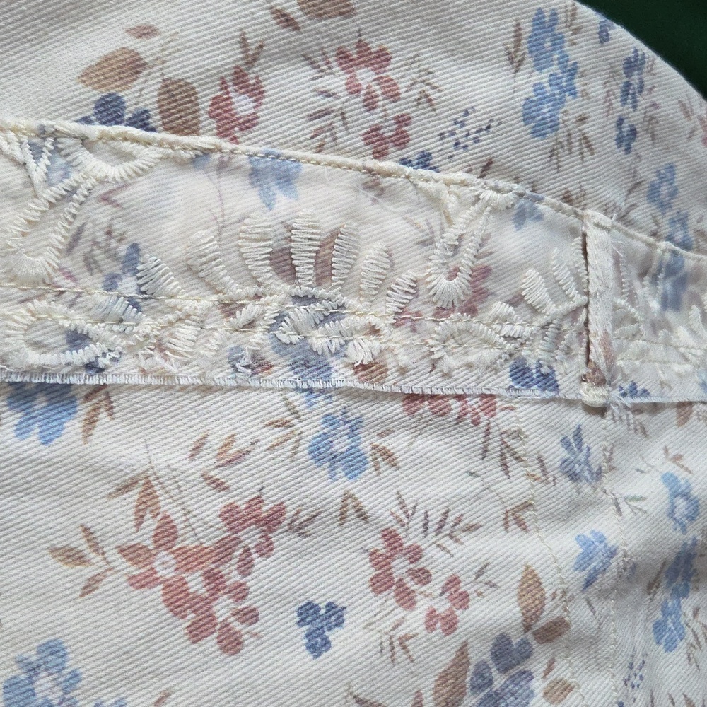 POL NEW DENIM PANTS FLORAL MULTI - Picture 4 of 7